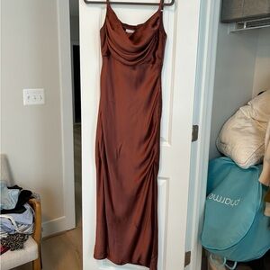 Revelry Rust Maxi Slip Dress